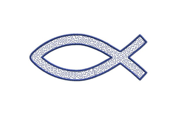 Jesus Fish Stippling Stitch