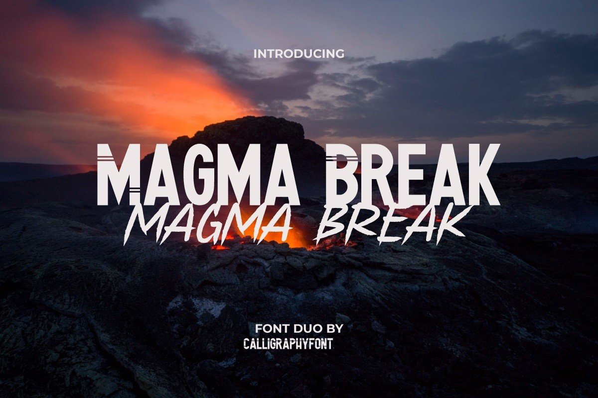 Magma Break Font by CalligraphyFonts · Creative Fabrica
