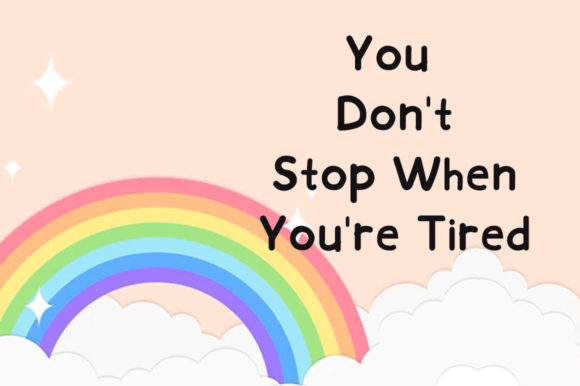 Rainbow Clouds Font PNG with transparent background - Preview 1