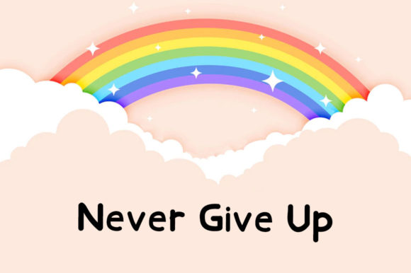 Rainbow Clouds Font PNG with transparent background - Preview 2