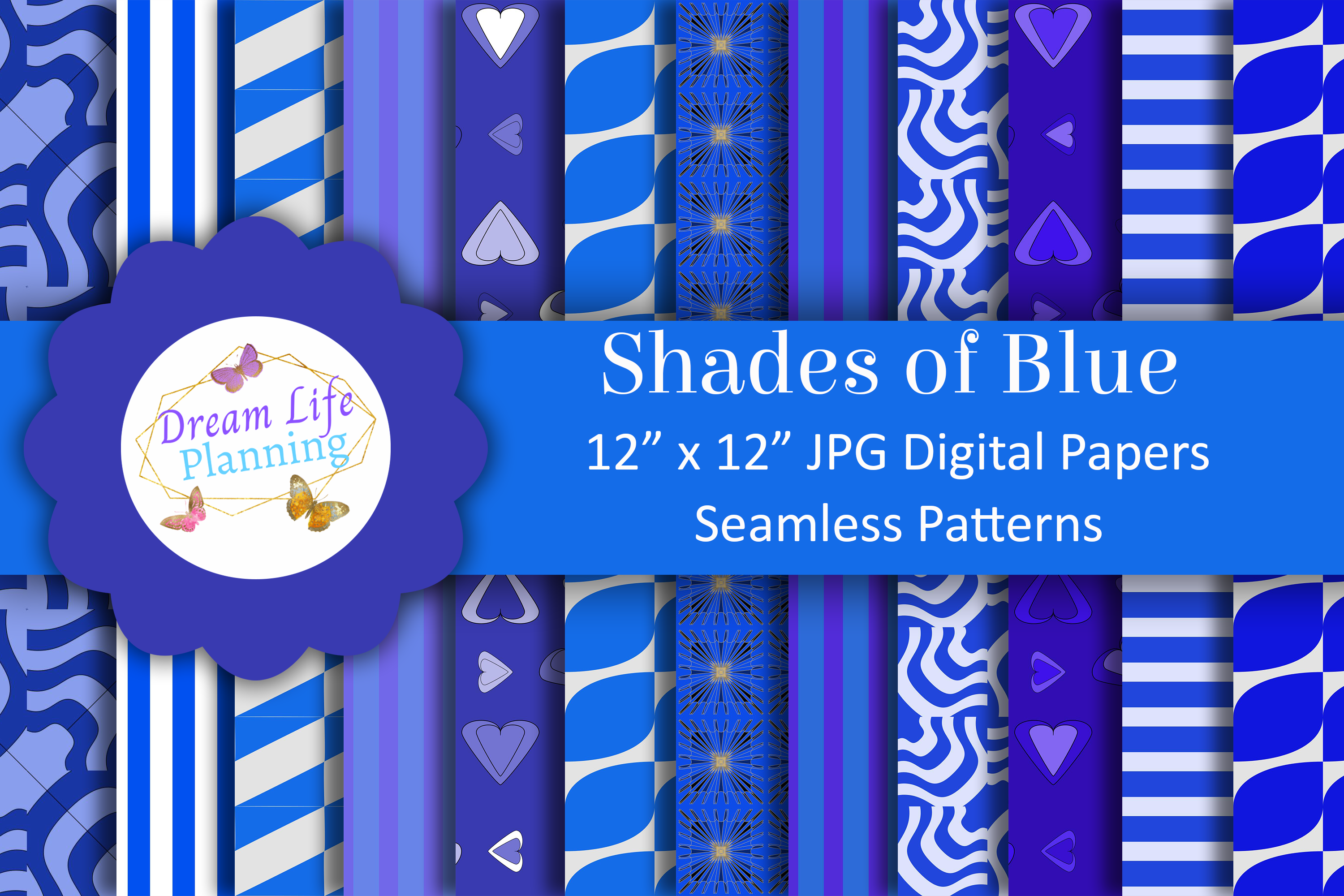 Shades of Blue Graphic by Dream Life Planning · Creative Fabrica