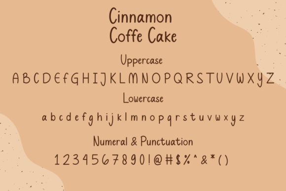 Cinnamon Coffe Cake Font PNG with transparent background - Preview 5