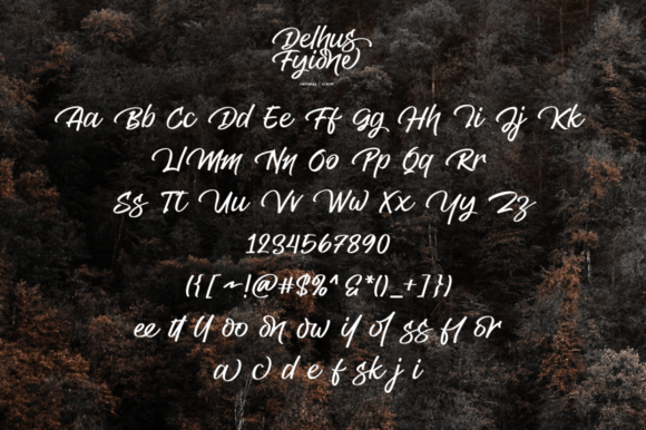Delhus Fyione Font PNG with transparent background - Preview 6