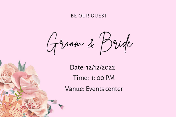 Editable in Canva: Wedding Invitation