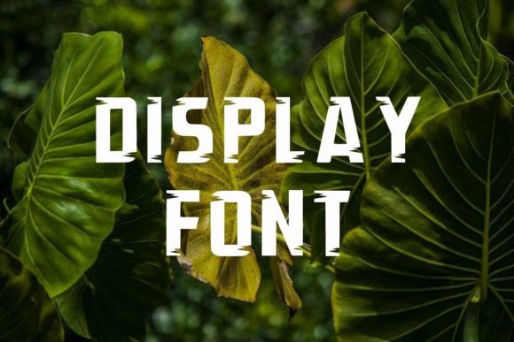 Green Jungle Font PNG with transparent background - Preview 2