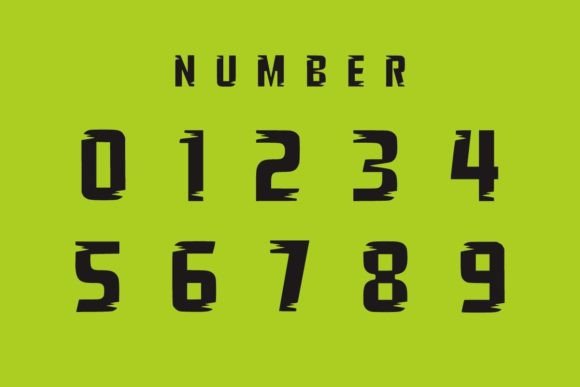 Green Jungle Font PNG with transparent background - Preview 4