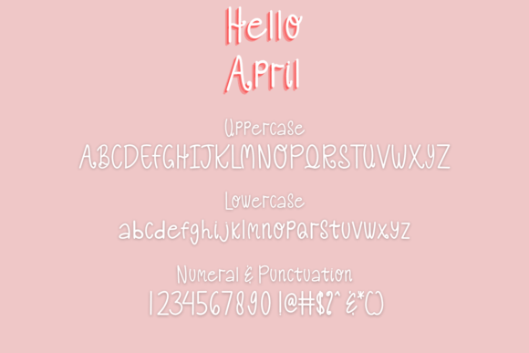 Hello April Font PNG with transparent background - Preview 6
