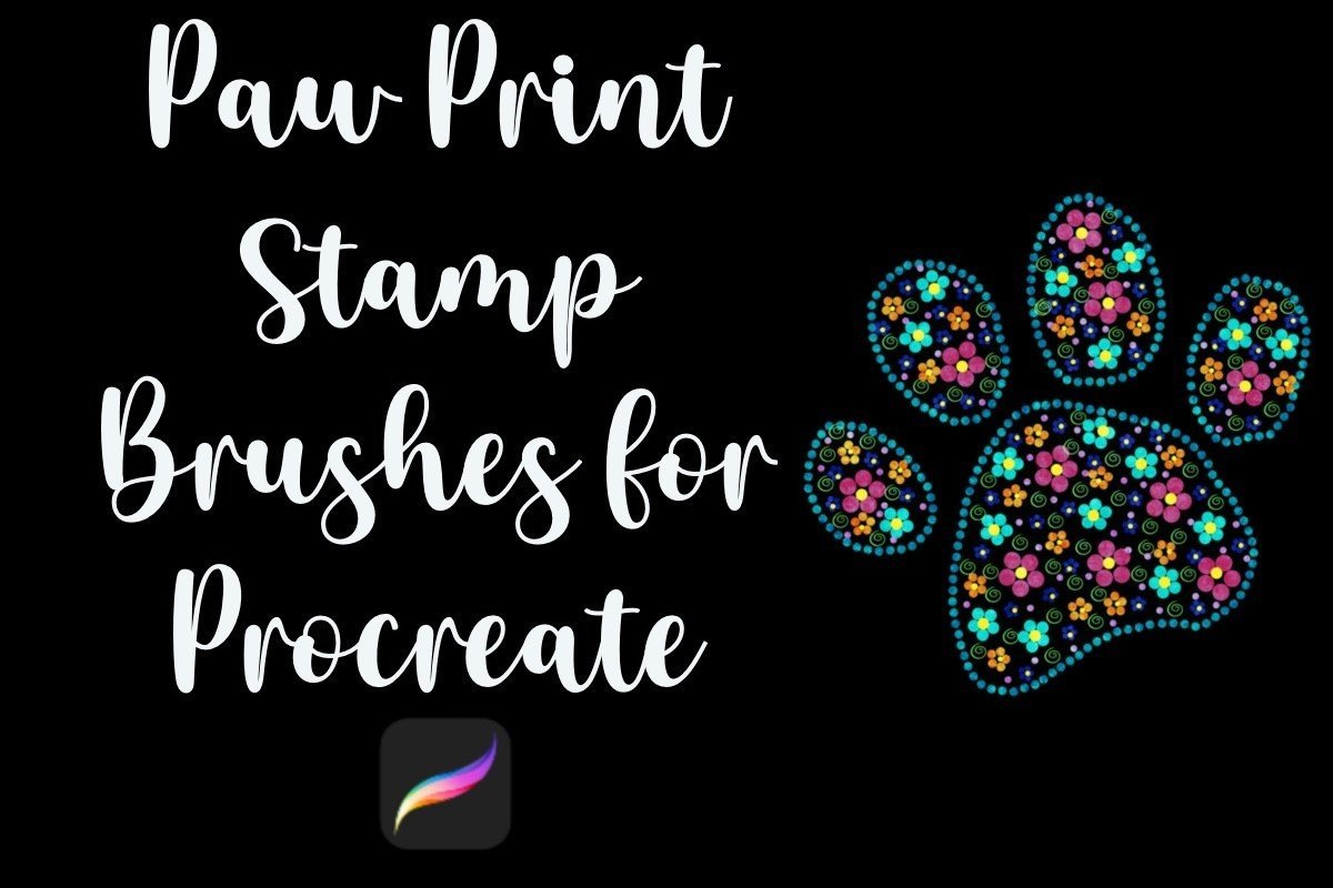 Paw Print Stamp Brush Set for Procreate Graphic by Cedar Rue · Creative ...