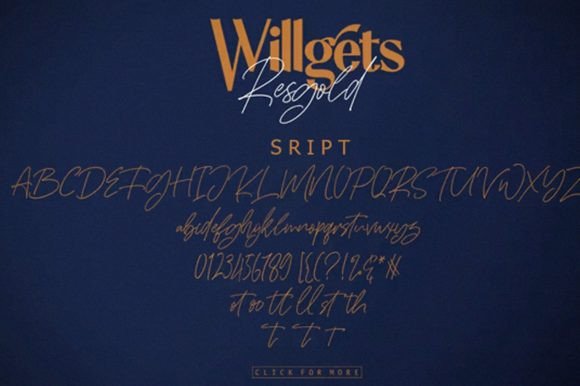 Resgold Willgets Font PNG with transparent background - Preview 6