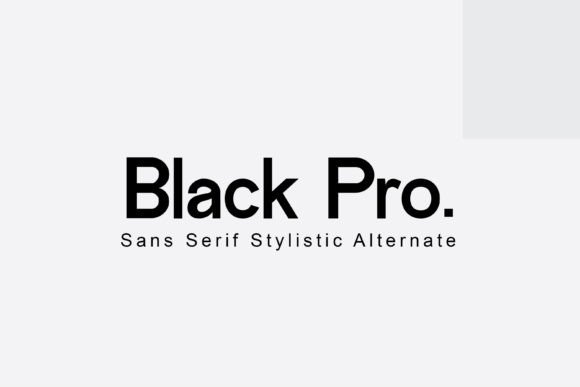 Black Pro Font - Preview 4