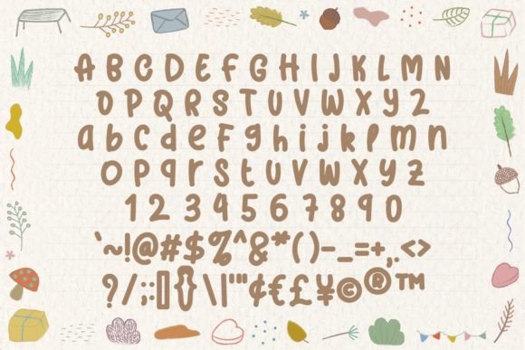 Handmade Note Font PNG with transparent background - Preview 2