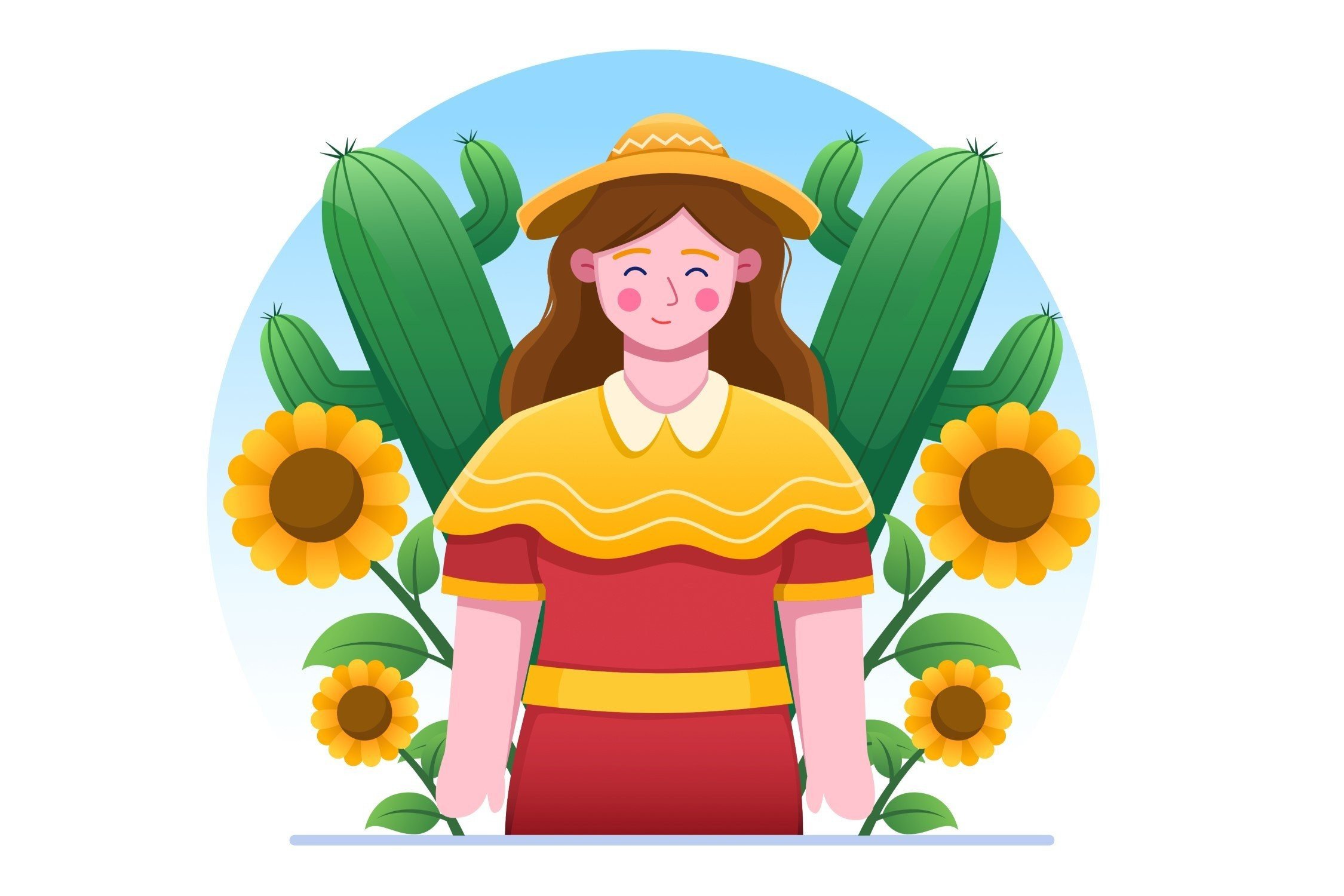 Happy Cute Woman Celebrate Festa Junina