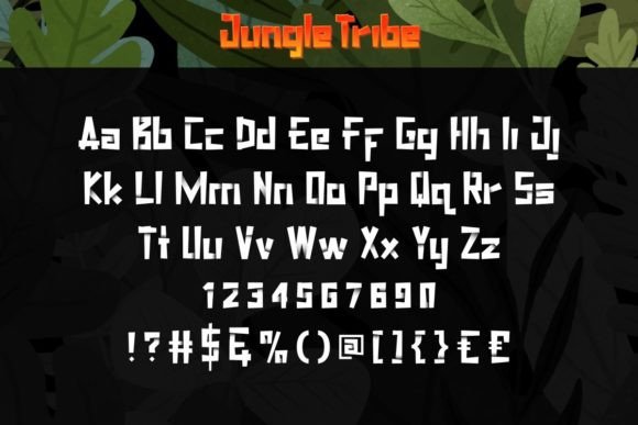 Jungle Tribe Font PNG with transparent background - Preview 3
