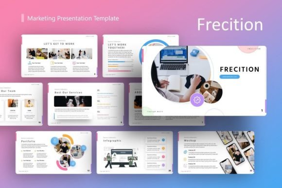 Preview of Marketing Presentation - Frecition marketing presentation template