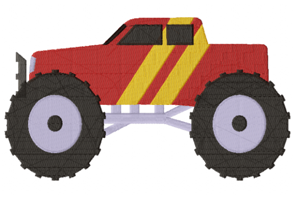 Monster Truck Embroidery Design