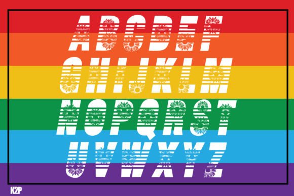 Pride and Proud Font PNG with transparent background - Preview 3