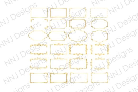 Rectangle Gold Frame Border Clipart