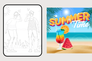 Summer Coloring Pages Vol 2 Graphic by edden344 · Creative Fabrica