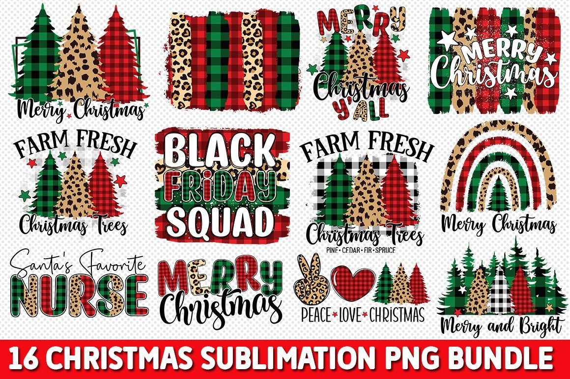 Christmas Sublimation PNG Bundle Graphic by fokira · Creative Fabrica