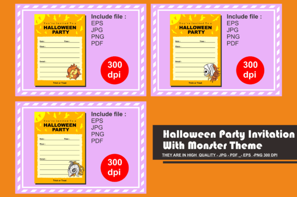 Halloween Invitation With Monster theme