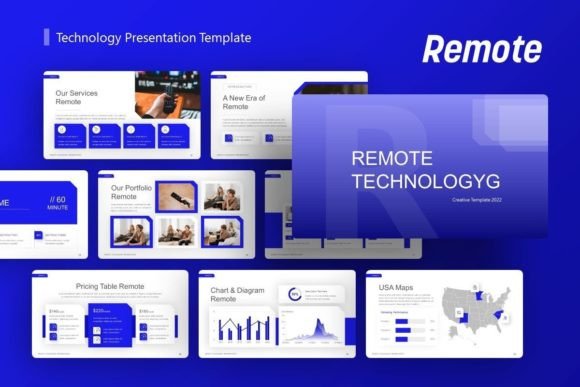 Preview of Technology Presentation - Remote technology presentation template
