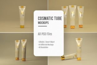 04 PSD Cosmetic Cream Tube Mockups Graphic by sujhonsharma · Creative ...