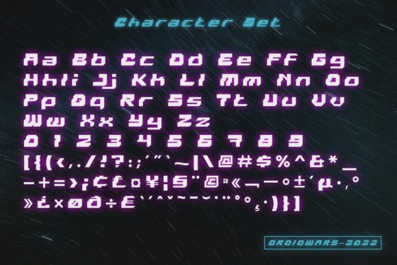 Droid Wars Font - Preview 1