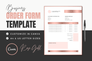 Order Forms Canva Template (Rose Gold) Graphic by DesignsbyDarowan ...