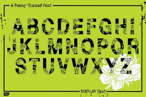 Peony Vacation Font PNG with transparent background - Preview 1