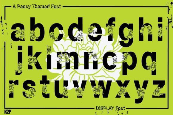 Peony Vacation Font PNG with transparent background - Preview 2