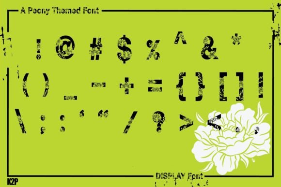 Peony Vacation Font PNG with transparent background - Preview 3