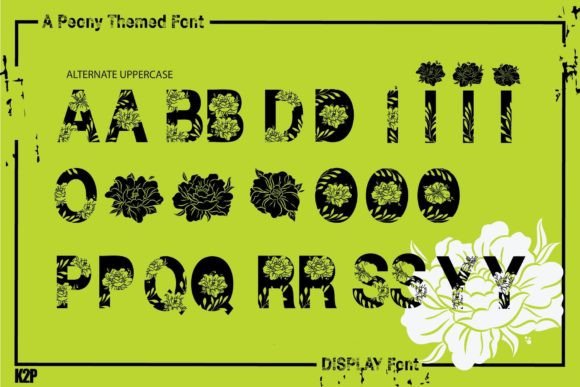 Peony Vacation Font PNG with transparent background - Preview 5