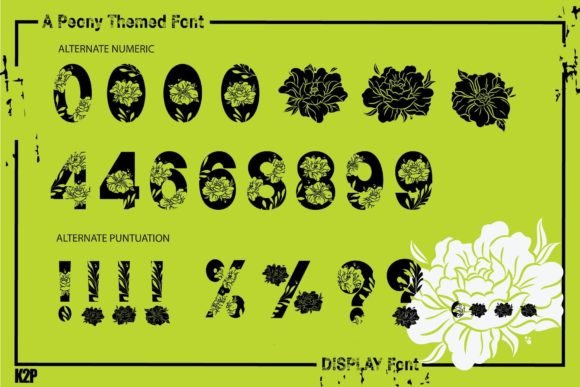Peony Vacation Font PNG with transparent background - Preview 6