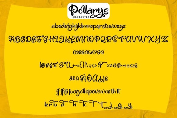 Pollarys Font PNG with transparent background - Preview 4