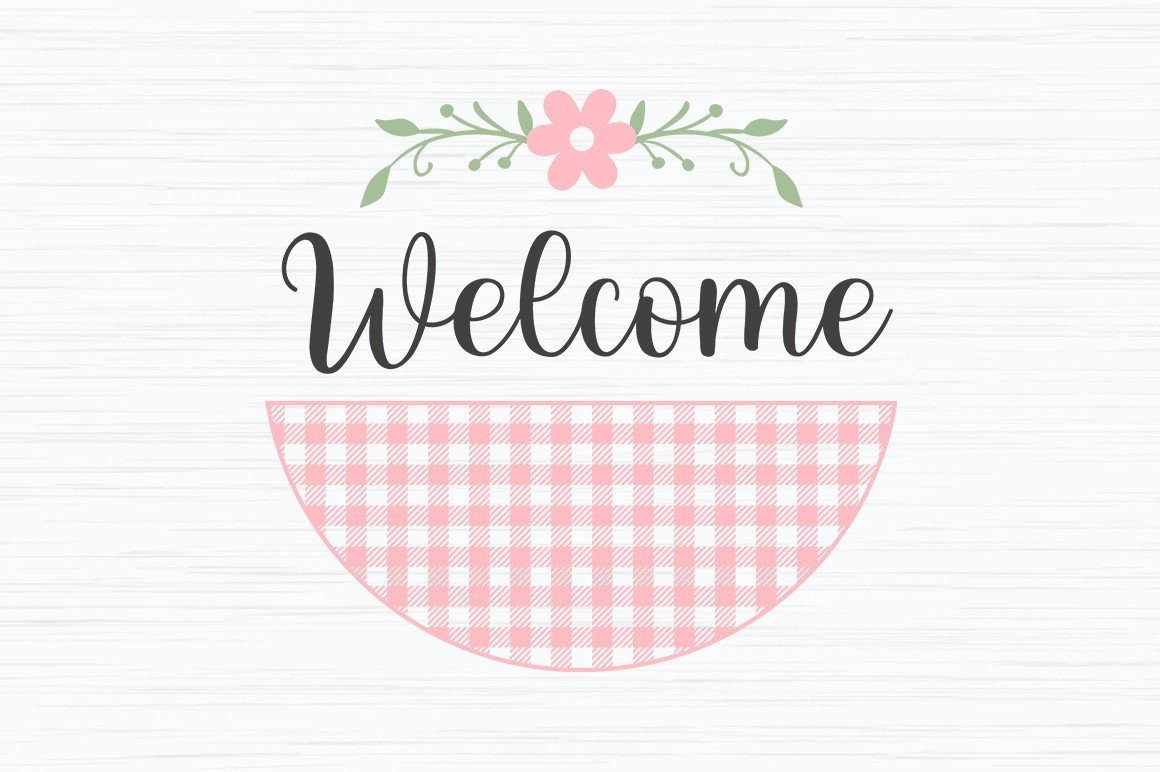 Welcome Round Sign SVG