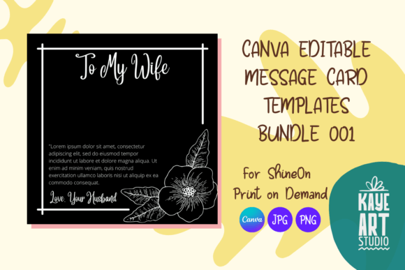 Canva Message Card Template Bundle 001