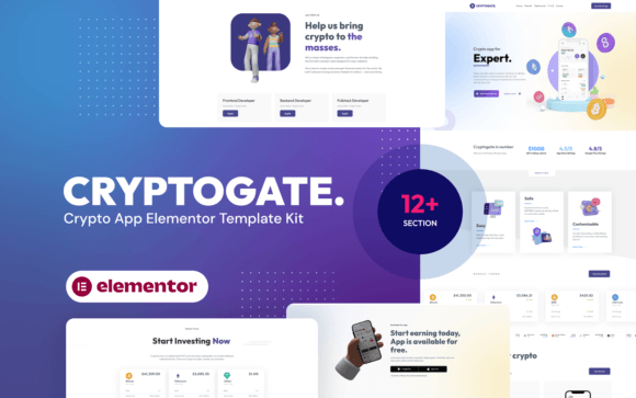 Crypto App Elementor Template Kit