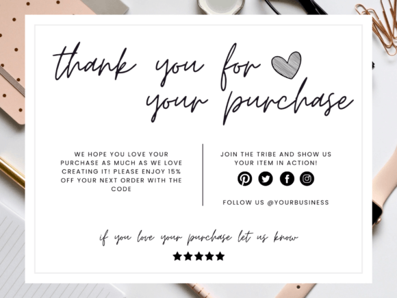 Editable Canva Thank You Card 21