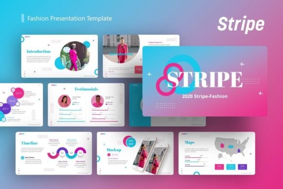 Preview of Fashion Presentation - Stripe fashion presentation template