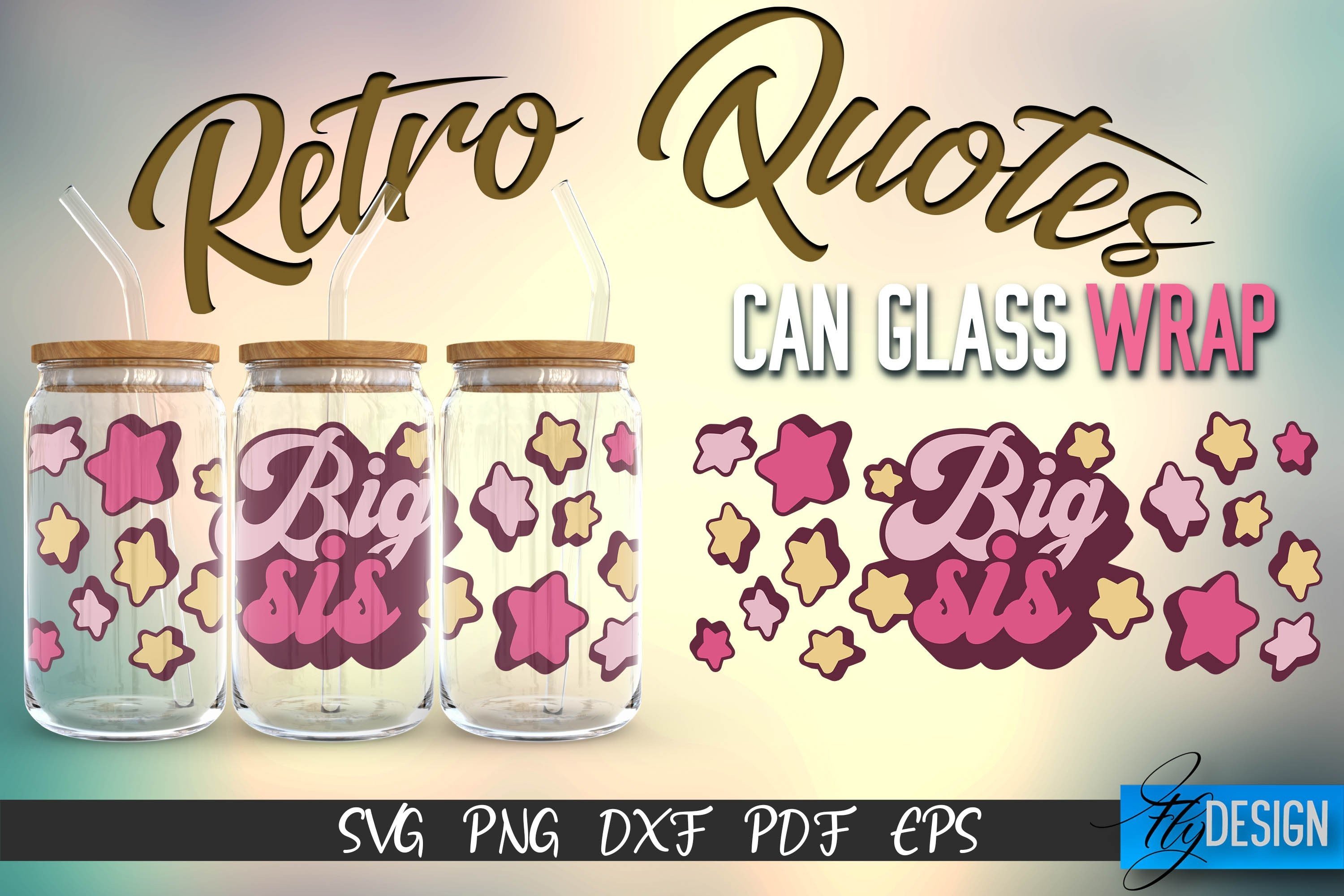 Glass Can Wrap SVG | Retro Wrap SVG Graphic by flydesignsvg · Creative ...