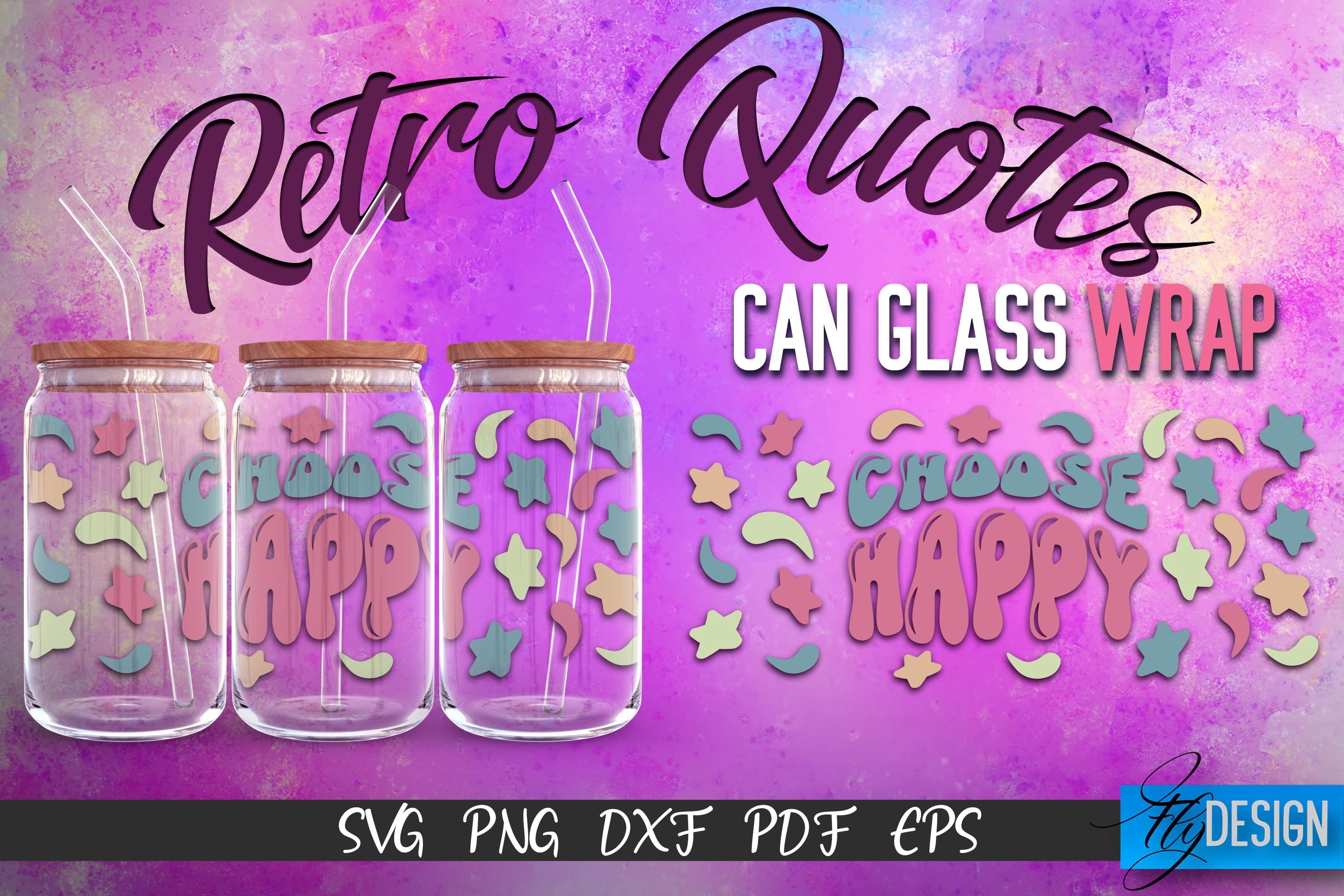 Glass Can Wrap SVG | Retro Wrap SVG Graphic by flydesignsvg · Creative ...