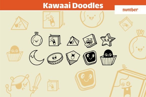 Kawaai Doodles Font PNG with transparent background - Preview 3