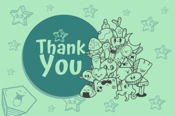 Kawaai Doodles Font PNG with transparent background - Preview 4
