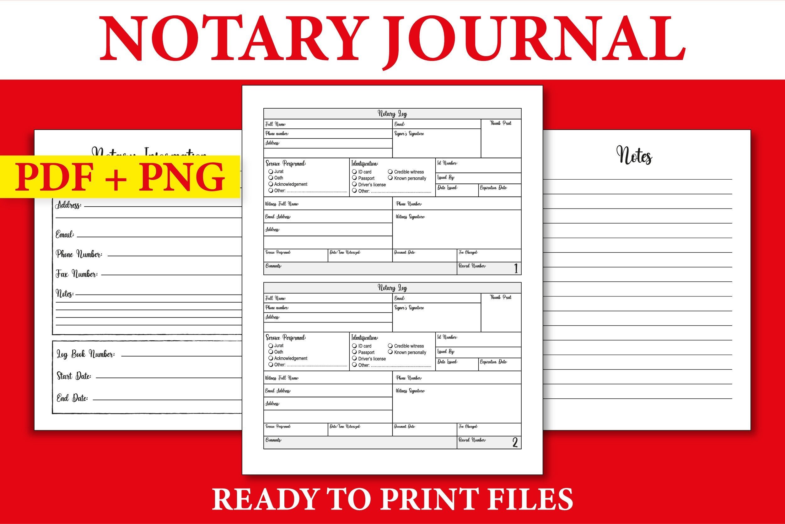 NOTARY JOURNAL LOG BOOK Graphic by PRO KDP TEMPLATES · Creative Fabrica