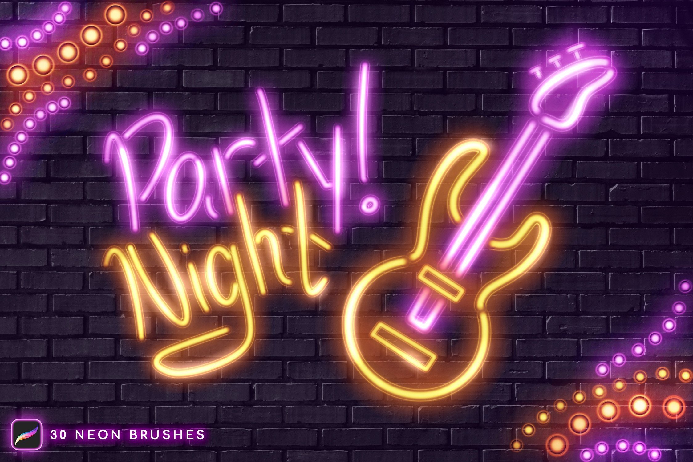 Neon Procreate Brushes - photo 3