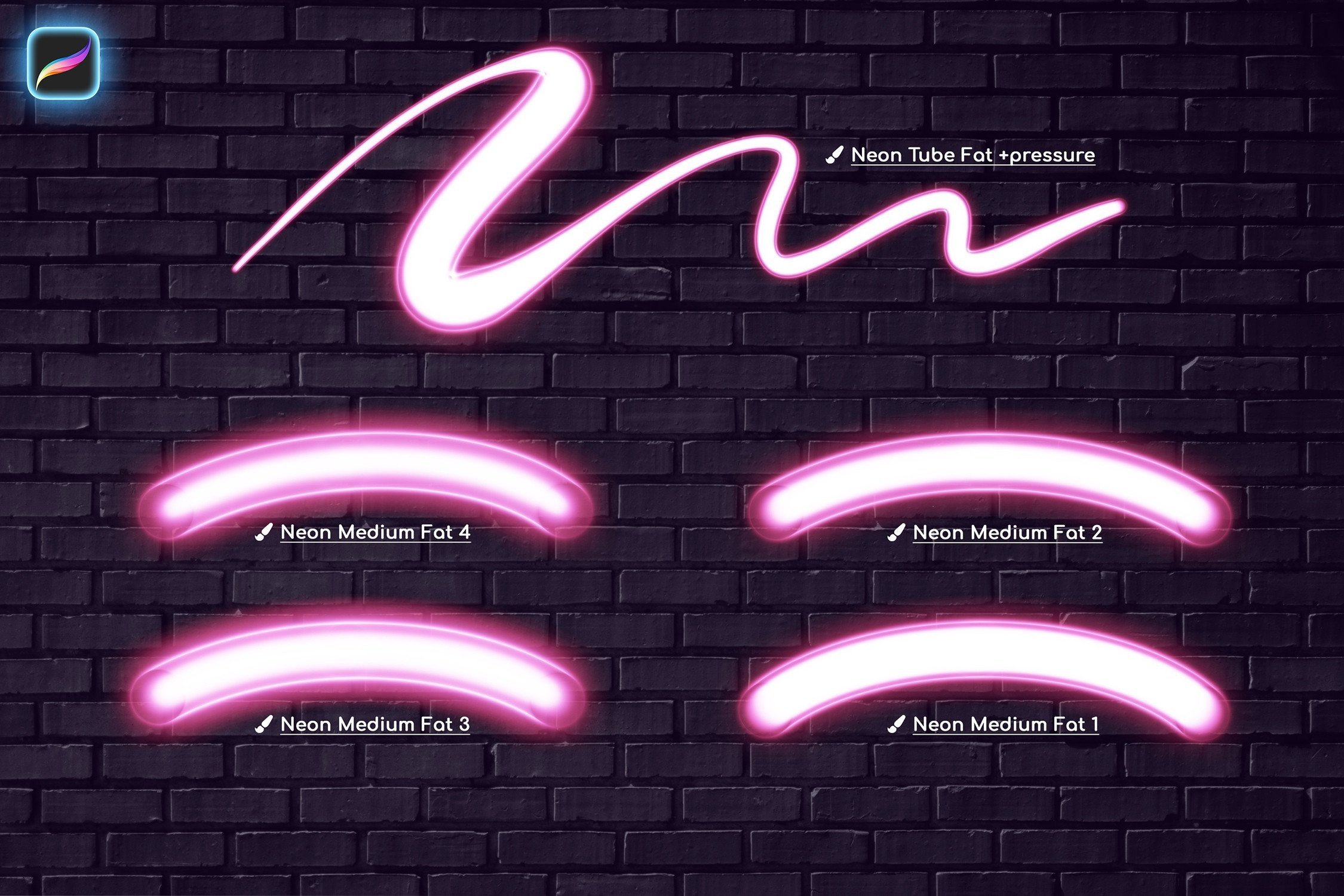 Neon Procreate Brushes - photo 9
