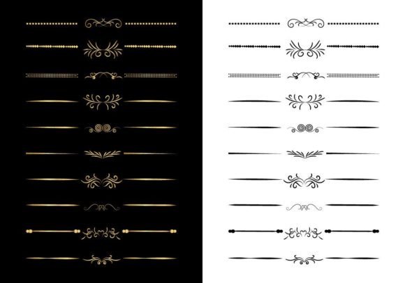 Decorative Border in Retro Style Gráfico Elementos Decorativos Por abusufiantaiub20191901