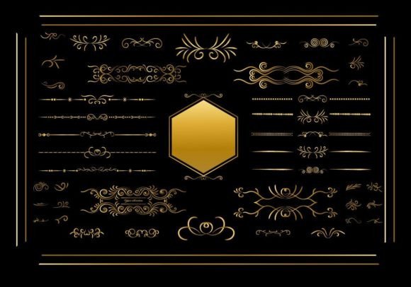 Decorative Border in Retro Style Grafica Elementi decorativi Di abusufiantaiub20191901