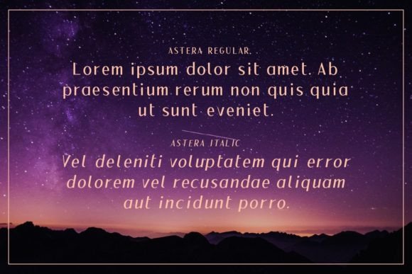 Astera Font - Preview 2