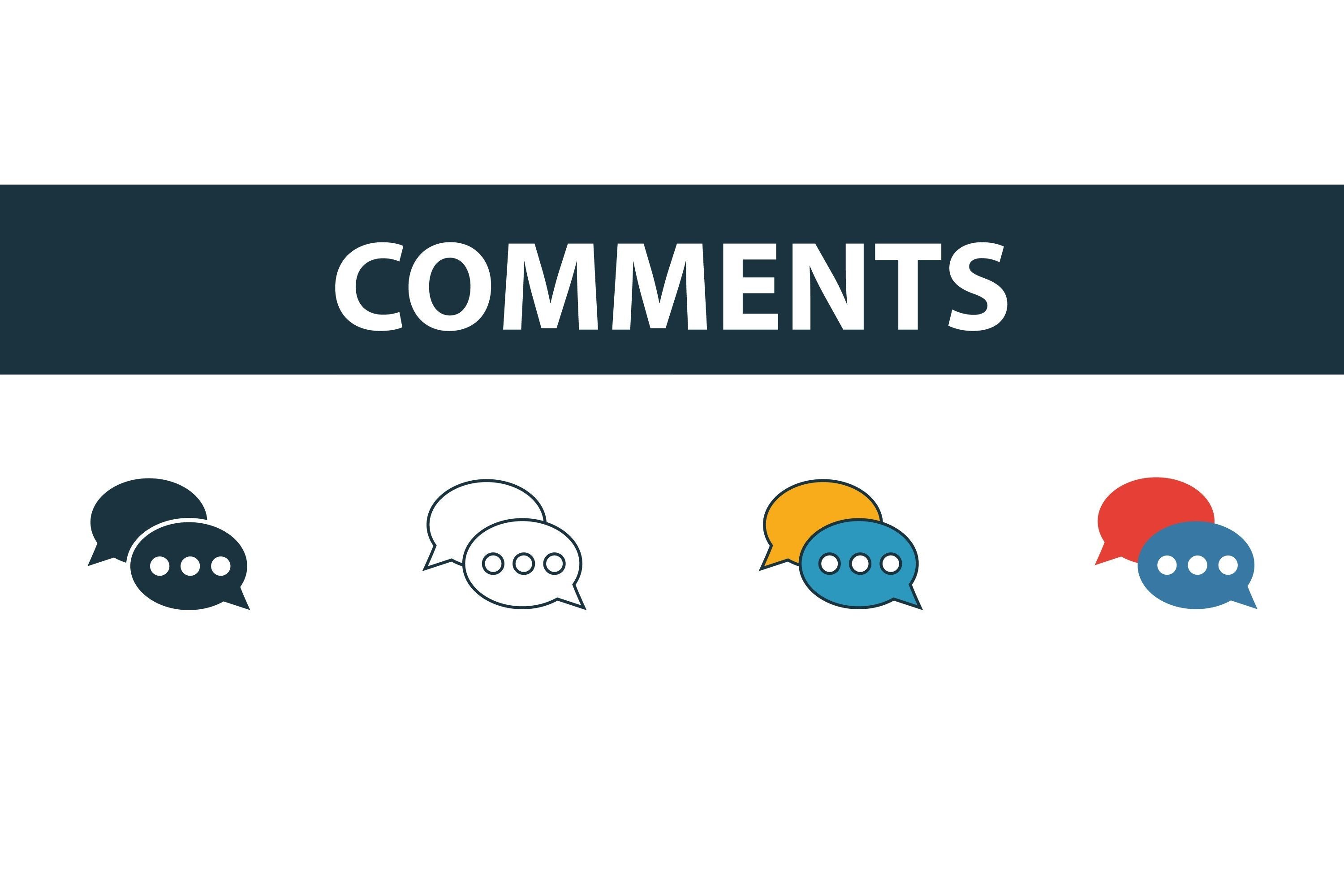 Comments Icon Set Graphic by aimagenarium · Creative Fabrica